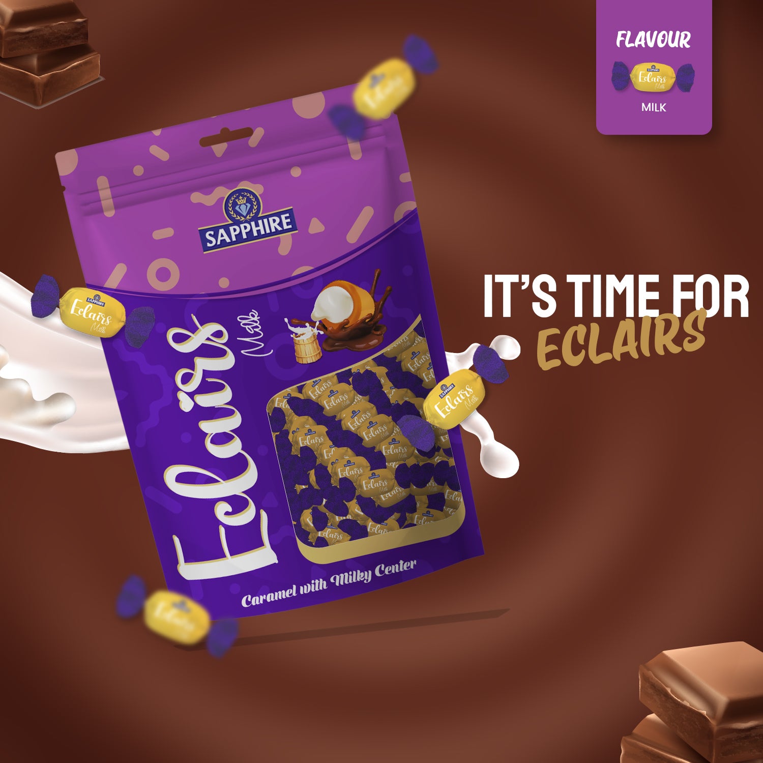 Sapphire Eclairs Milk – Sapphire Confectionery