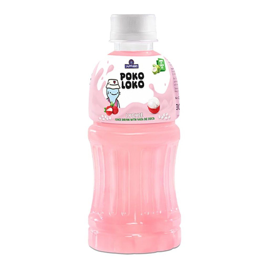 Poko Loko Lychee Juice Drink with Nata De Coco - 300ml