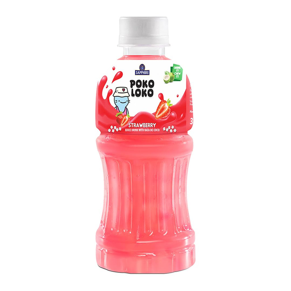 Poko Loko Strawberry Juice Drink with Nata De Coco - 300ml