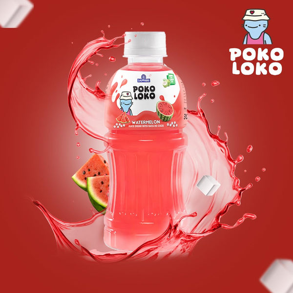 Poko Loko Watermelon Juice Drink with Nata De Coco - 300ml