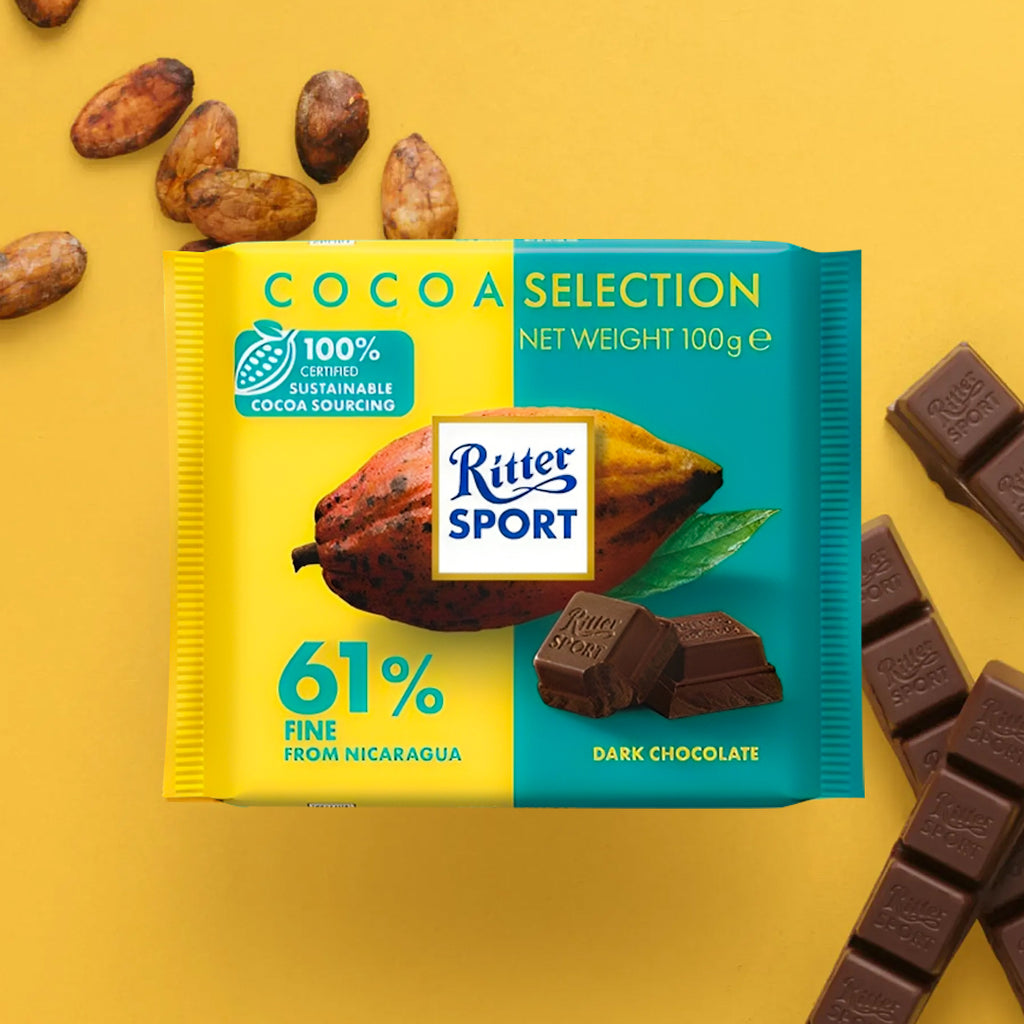 Ritter Sport Chocolate 61% Fine from Nicaragua 100g