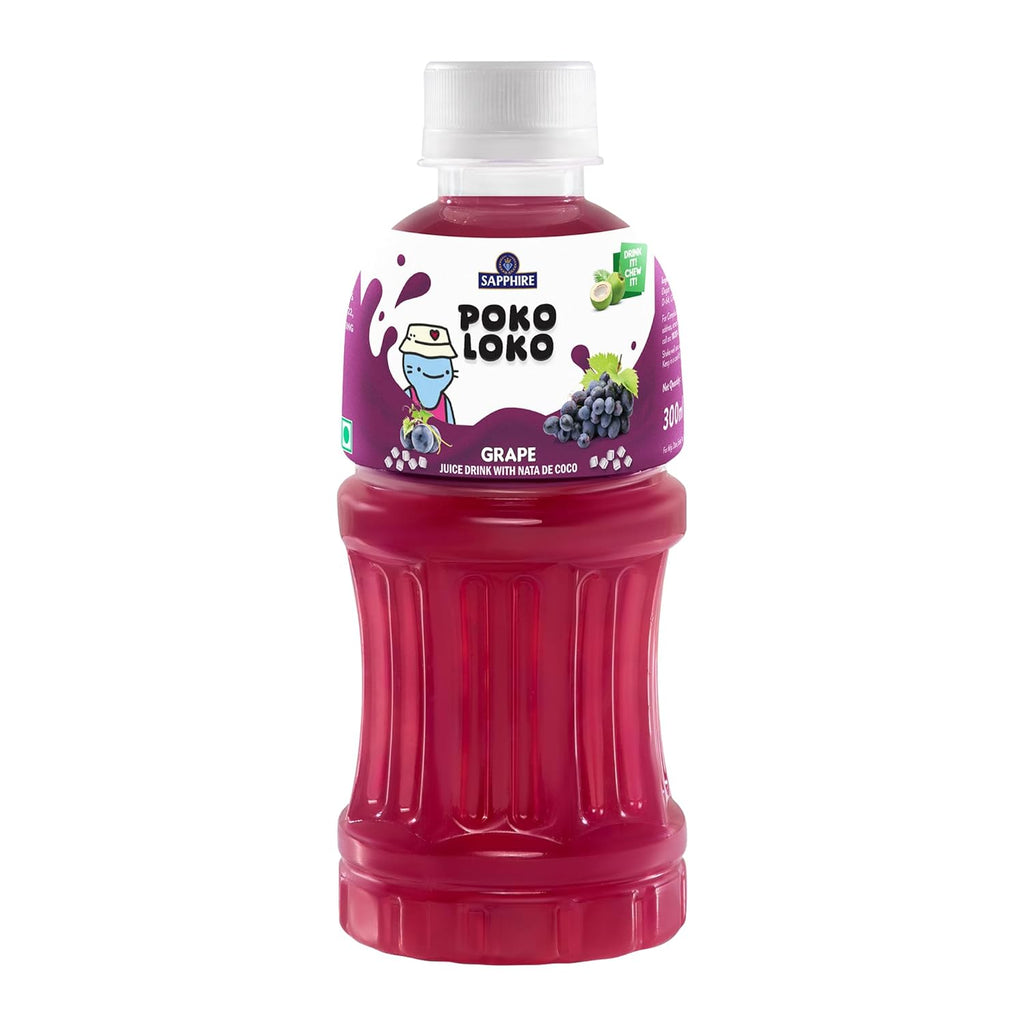 Poko Loko Grape Juice Drink with Nata De Coco - 300ml