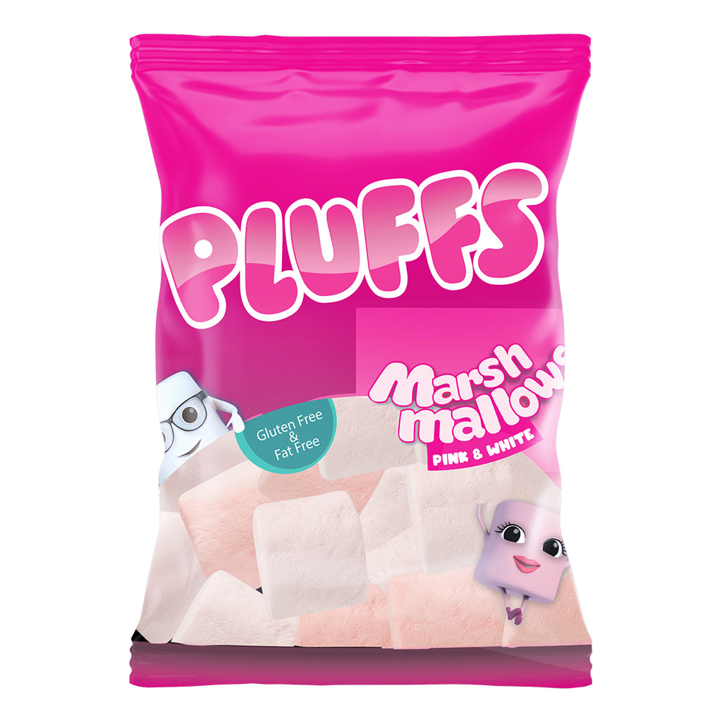 Pluffs Marshmallows Pink & White 140g
