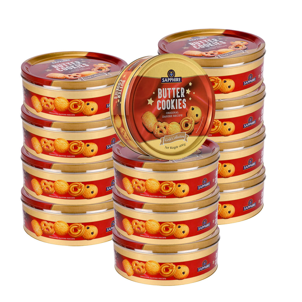 Sapphire 400g Butter Cookies Gold Collection: pack of 12