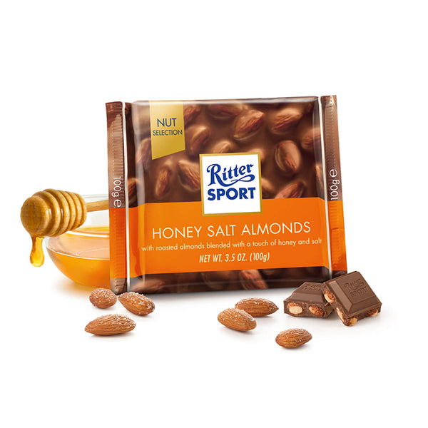 Ritter Sport Milk Chocolate with Honey Salt Almonds 100g