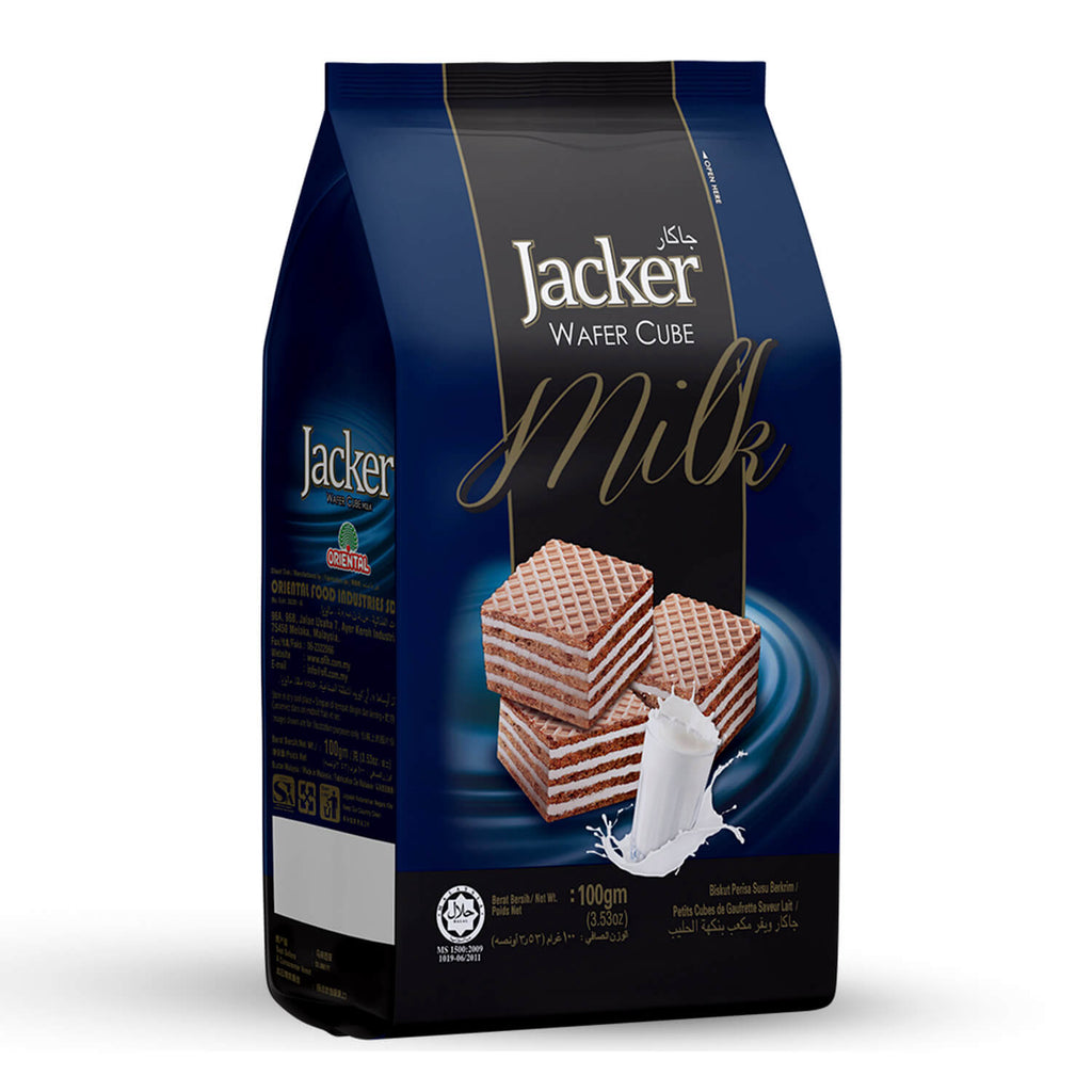 Jacker Wafer Cube Milk 100g