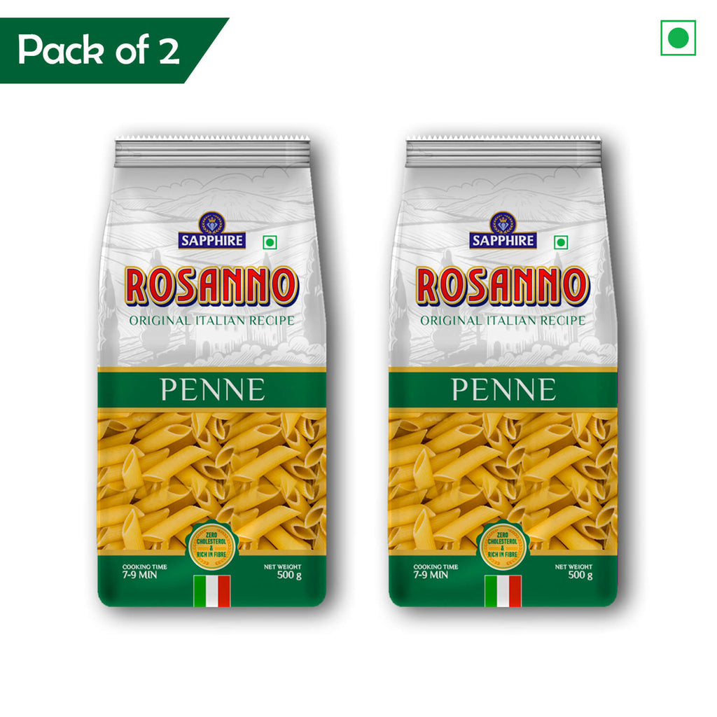 Sapphire Rosanno Macaroni Pasta 500g - Pack of 2 (Penne)