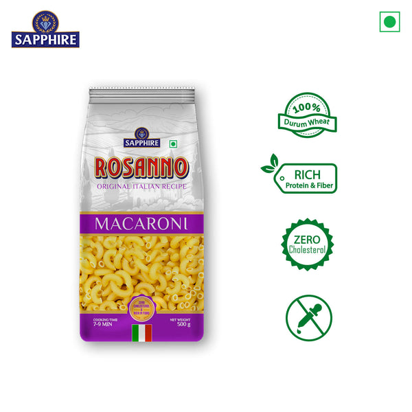 Sapphire Rosanno Macaroni Pasta 500g - Pack of 2 (Macaroni)
