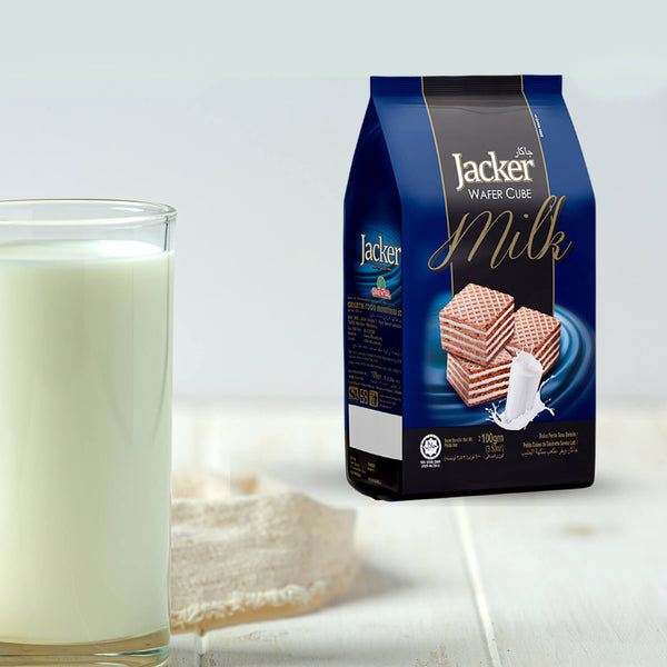 Jacker Wafer Cube Milk 100g