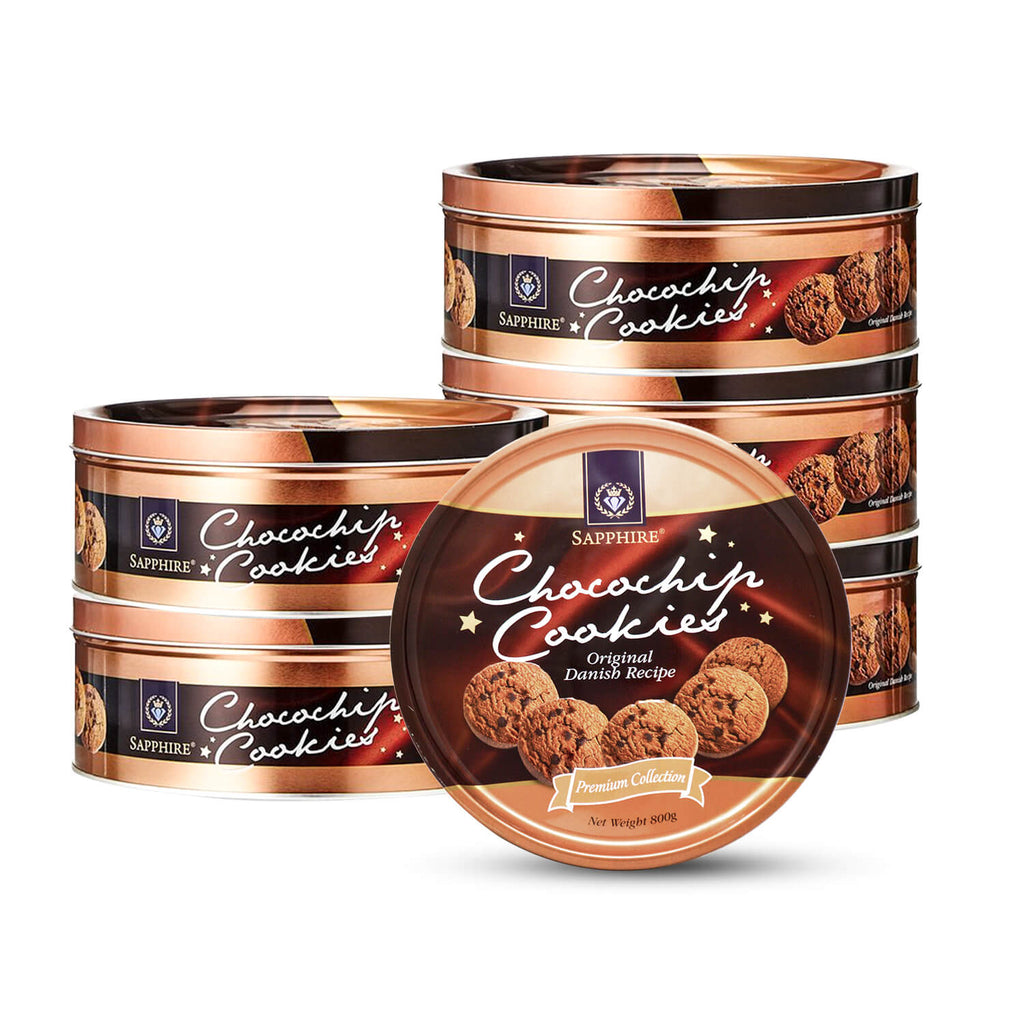 Sapphire 800g Butter Cookies Choco-Chips: Pack of 6