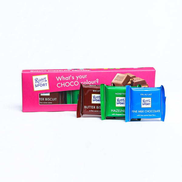 Ritter Sport Combo Pack 3 Pcs Mini Assorted Chocolates from Germany 50g - Pack of 4 